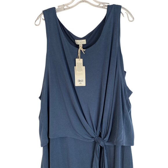 Lucky Brand XL Navy Tie Dress Sandwash NWT - Picture 10 of 11